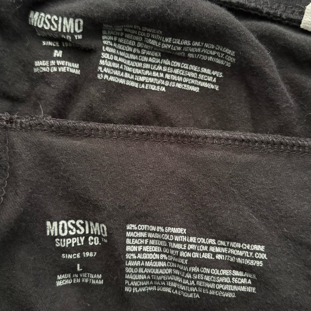 2 Target Mossimo Black Cotton Leggings Waist Band Bundle - Picture 11 of 12